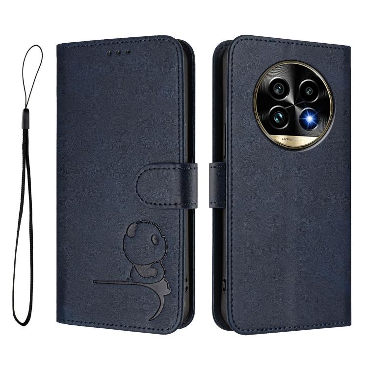 For Realme 13 Pro / 13 Pro+ Litter Panda Embossing RFID Leather Phone Case with Lanyard