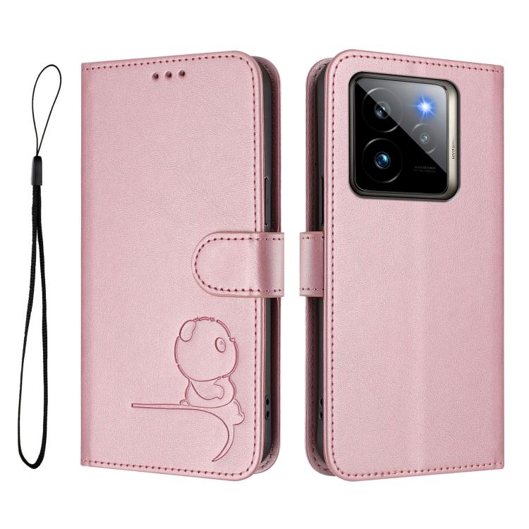 For Realme GT7 Pro / GT7 Pro Racing Litter Panda Embossing RFID Leather Phone Case with Lanyard