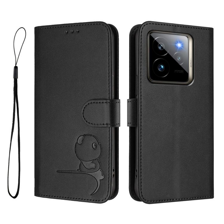 For Realme GT7 Pro / GT7 Pro Racing Litter Panda Embossing RFID Leather Phone Case with Lanyard
