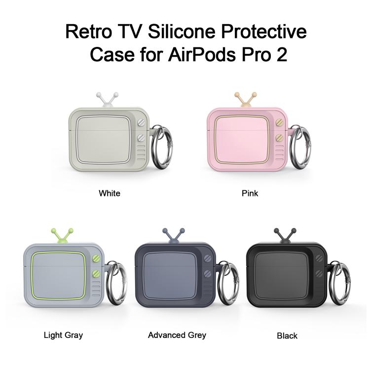 For AirPods Pro 2 Retro TV Bluetooth Earphone Silicone Protective Case