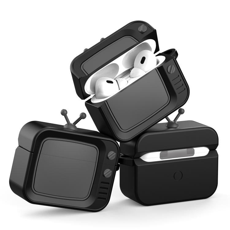 For AirPods Pro 2 Retro TV Bluetooth Earphone Silicone Protective Case