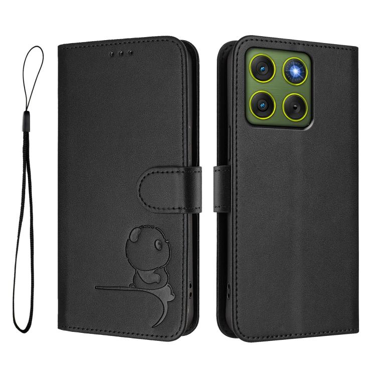 For Motorola Edge 70 5G / X70 Air 5G Litter Panda Embossing RFID Leather Phone Case with Lanyard