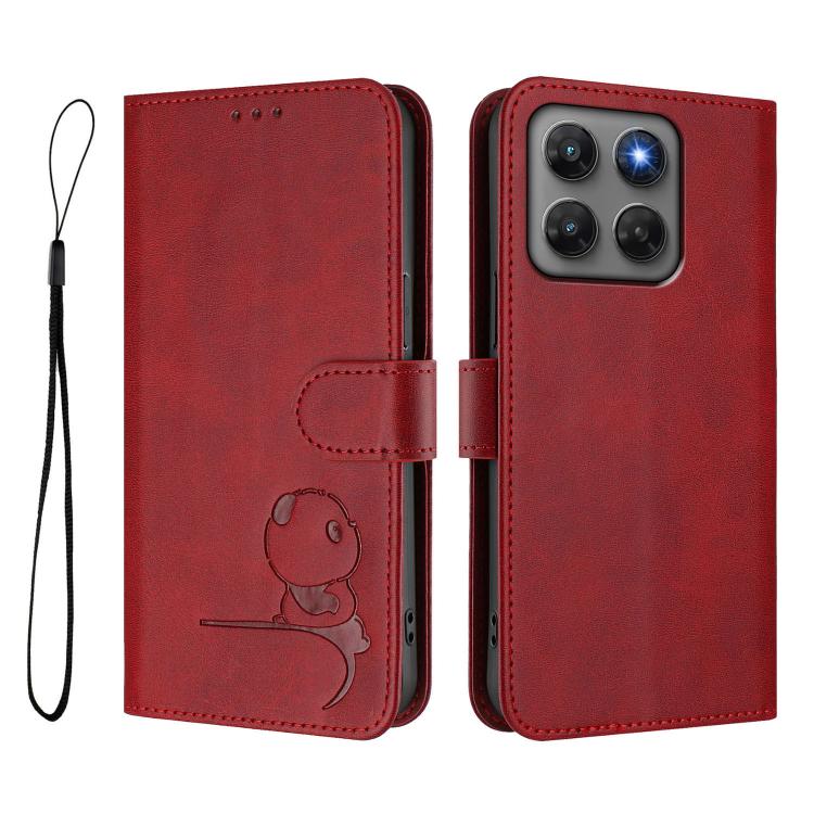 For Motorola Moto G37 / G37 Power / G47 5G Litter Panda Embossing RFID Leather Phone Case with Lanyard