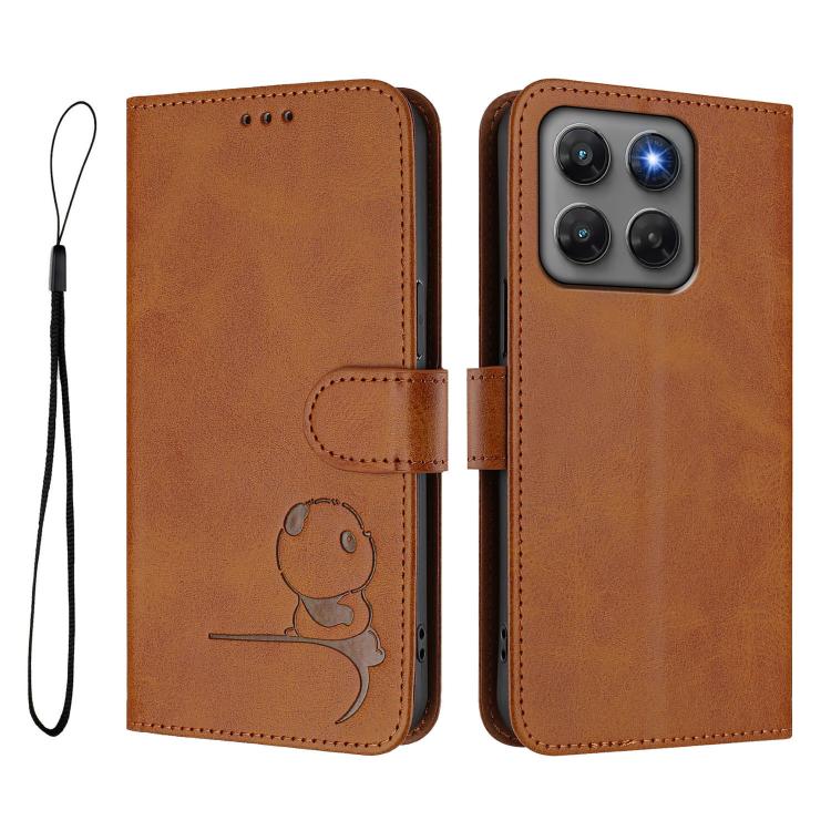 For Motorola Moto G37 / G37 Power / G47 5G Litter Panda Embossing RFID Leather Phone Case with Lanyard