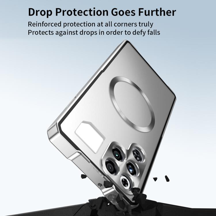 For ZTE nubia RedMagic 11 Pro / 11 Pro+ Irregular Alloy Frame Fosted Translucent MagSafe Phone Case