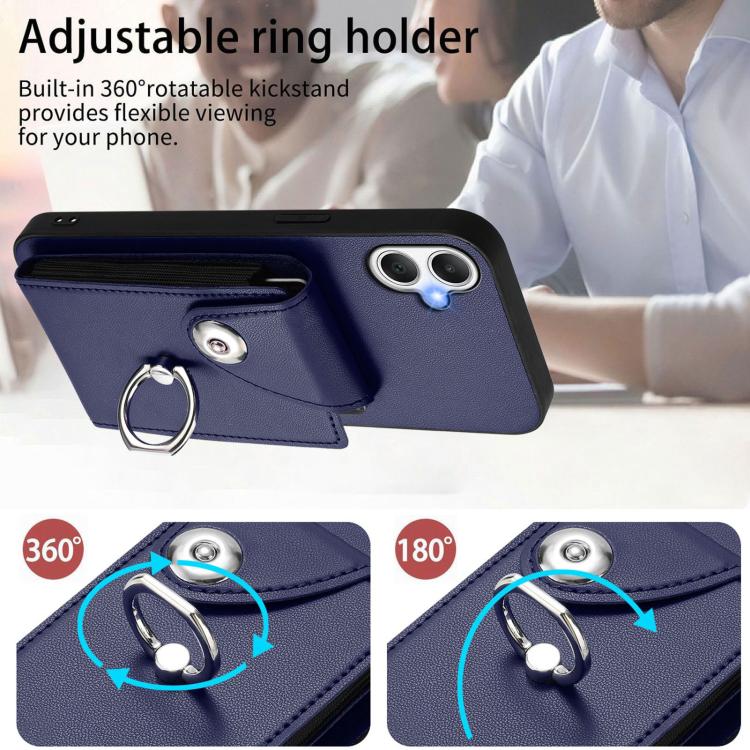 For Samsung Galaxy A06 4G Organ Card Bag Ring Holder Phone Case