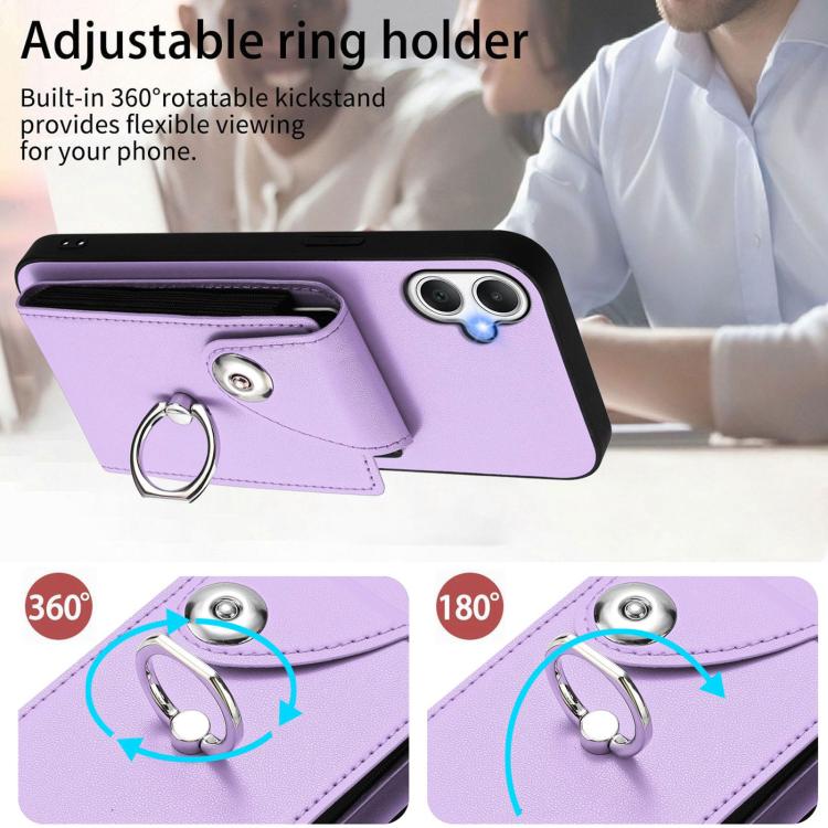 For Samsung Galaxy A06 4G Organ Card Bag Ring Holder Phone Case
