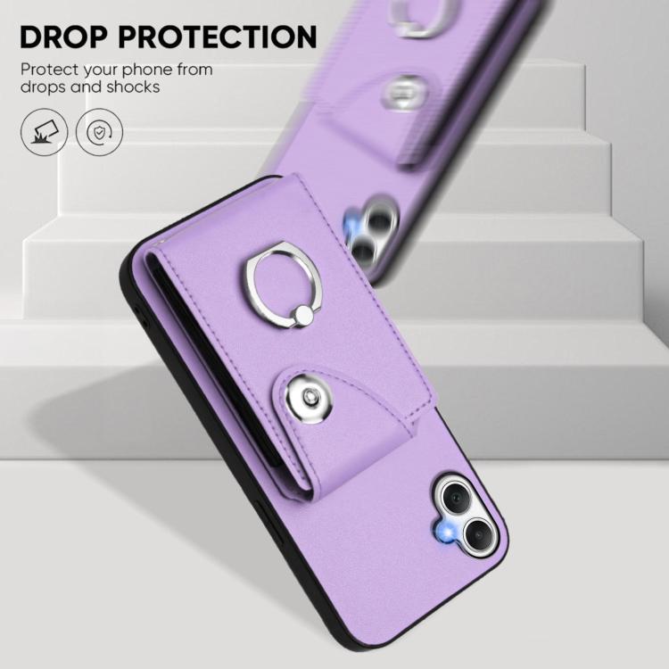 For Samsung Galaxy A06 4G Organ Card Bag Ring Holder Phone Case