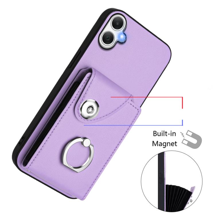 For Samsung Galaxy A06 4G Organ Card Bag Ring Holder Phone Case
