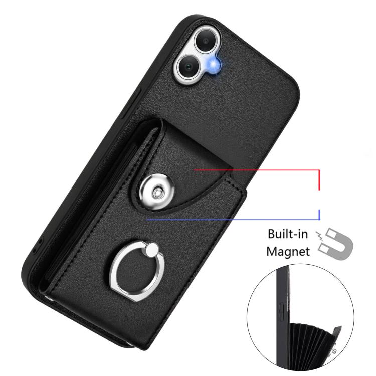 For Samsung Galaxy A06 4G Organ Card Bag Ring Holder Phone Case