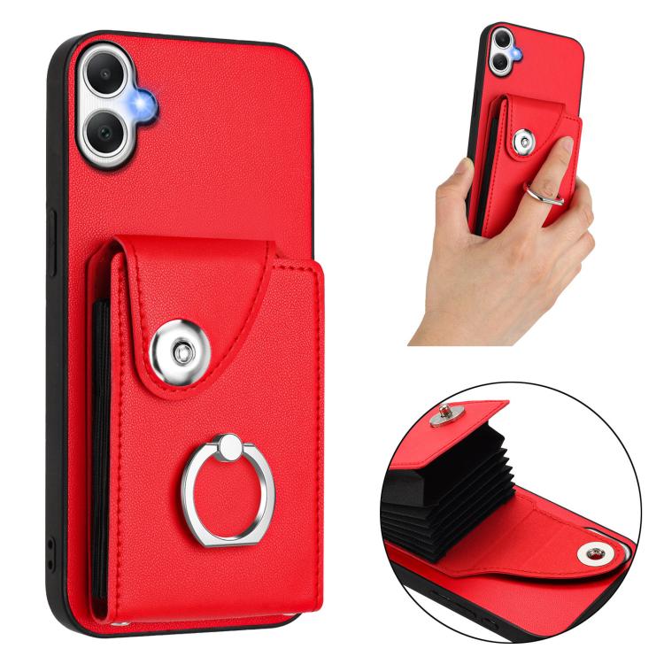 For Samsung Galaxy A06 4G Organ Card Bag Ring Holder Phone Case