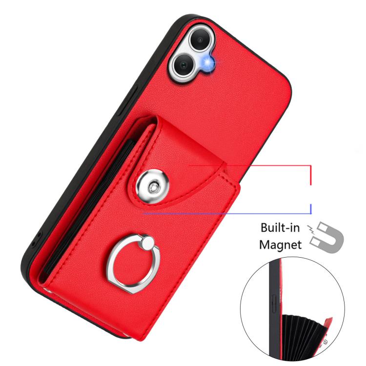 For Samsung Galaxy A06 4G Organ Card Bag Ring Holder Phone Case