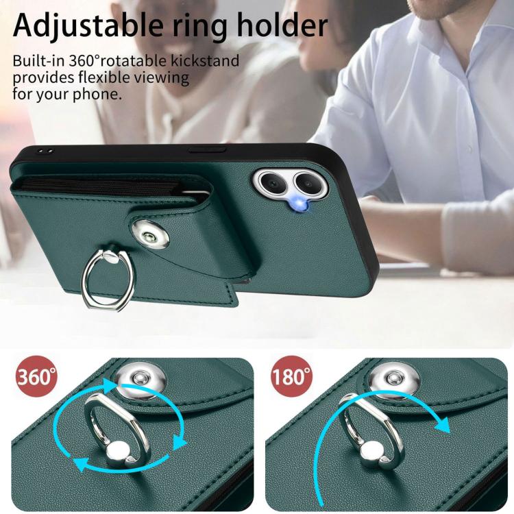 For Samsung Galaxy A06 4G Organ Card Bag Ring Holder Phone Case