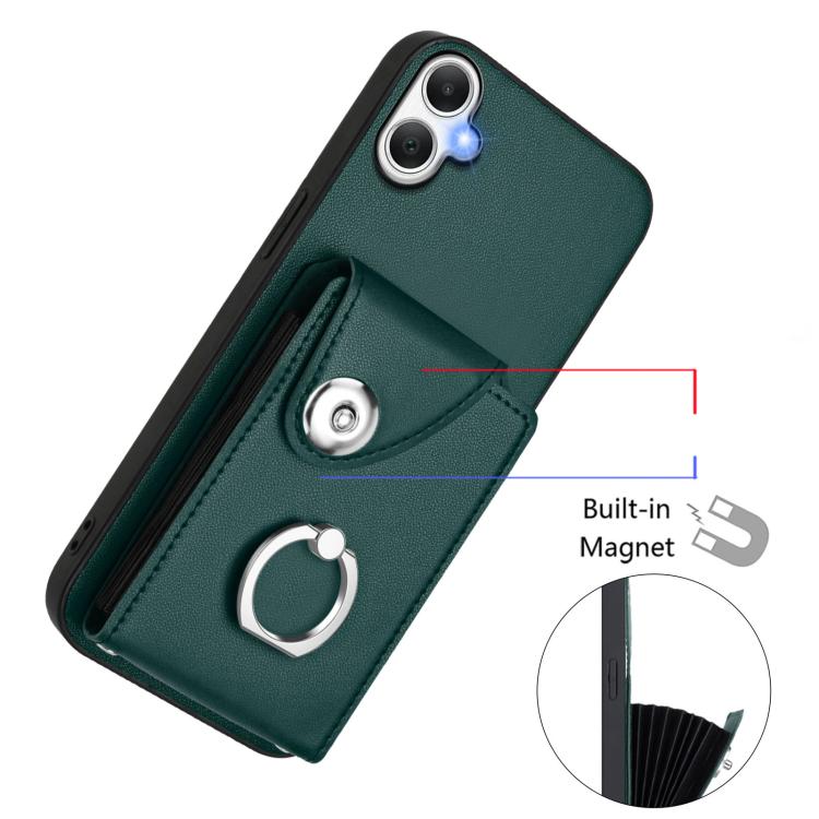 For Samsung Galaxy A06 4G Organ Card Bag Ring Holder Phone Case