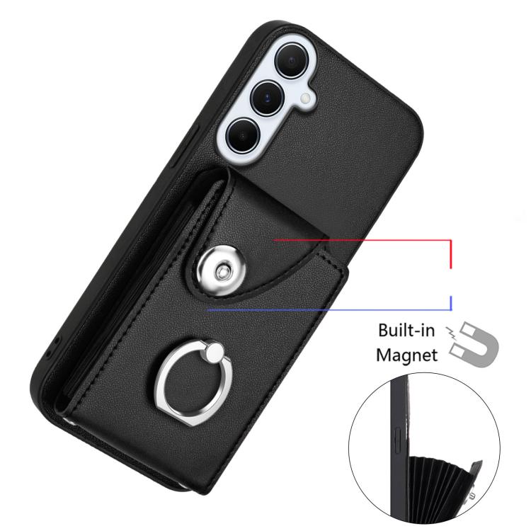 For Samsung Galaxy A26 5G Organ Card Bag Ring Holder Phone Case
