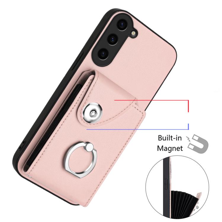 For Samsung Galaxy S23 FE 5G Organ Card Bag Ring Holder Phone Case