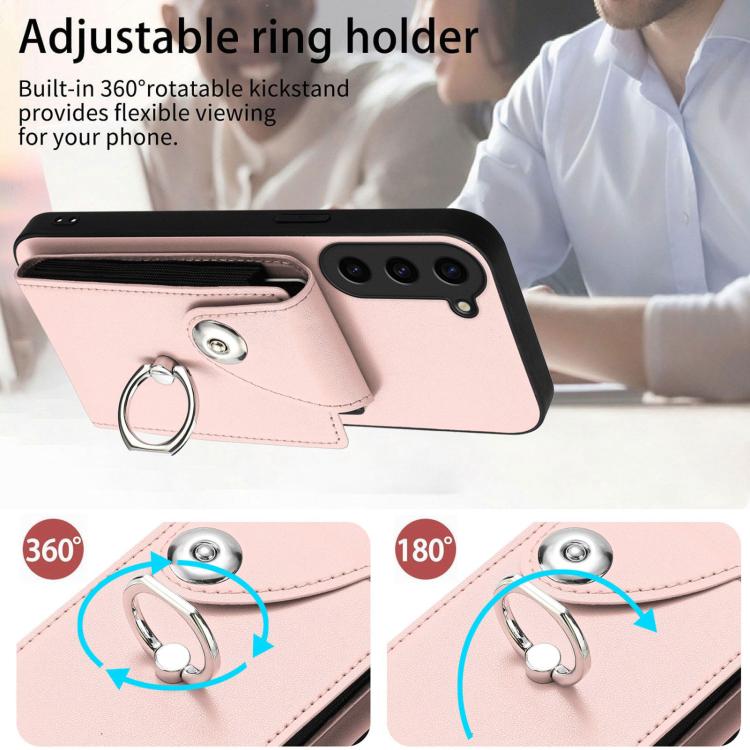 For Samsung Galaxy S23 FE 5G Organ Card Bag Ring Holder Phone Case