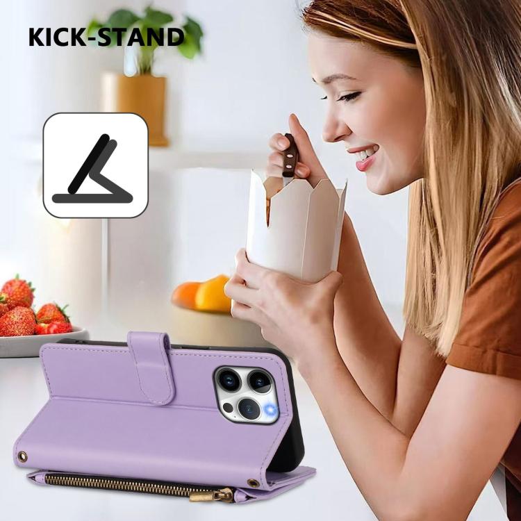 For iPhone 14 Pro Butterfly Love Flower Multi-card Zipper Wallet Leather Phone Case