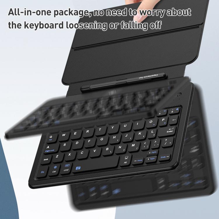 For Samsung / Huawei Fold Phone Series GKK Integrated Full Coverage Bluetooth Keyboard Leather Case Set with Pen and Mouse