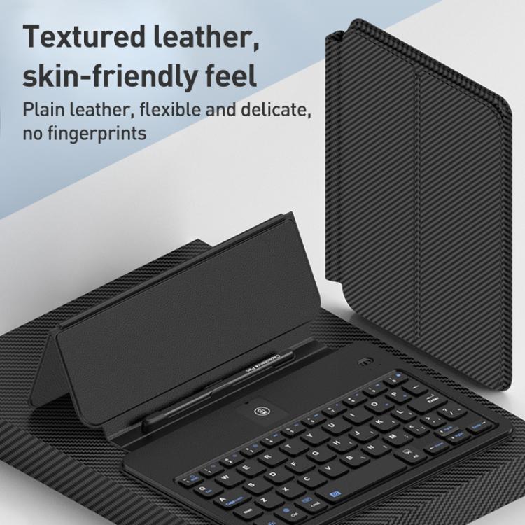 For Samsung / Huawei Fold Phone Series GKK Integrated Full Coverage Bluetooth Keyboard Leather Case Set with Pen and Mouse