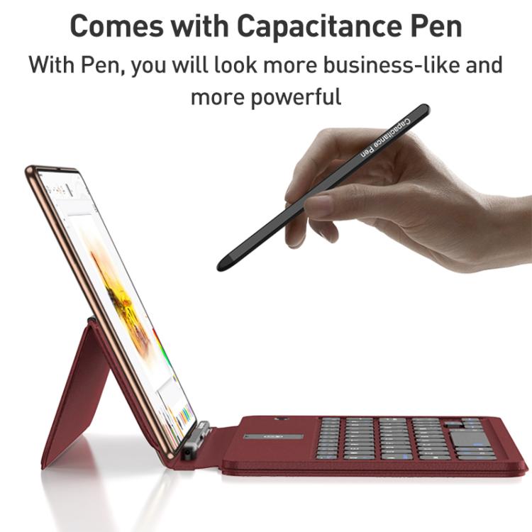 For Samsung / Huawei Fold Phone Series GKK Integrated Full Coverage Bluetooth Keyboard Leather Case Set with Pen and Mouse