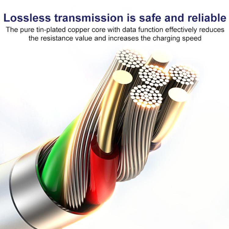 ZGA CB01 PD20W USB-C / Type-C to 8 Pin Fast Charging Data Cable, Length:1m - White