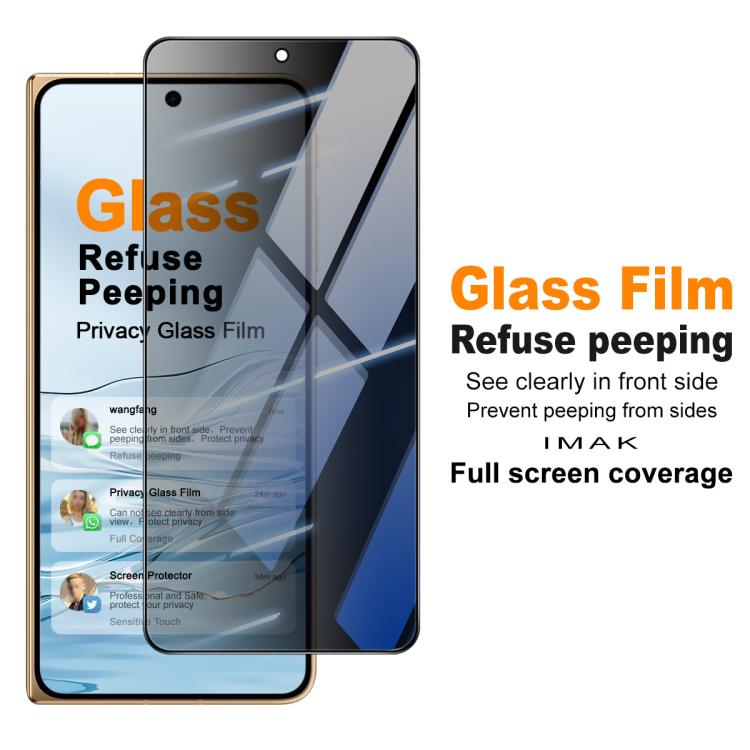 For OPPO Find N6 5G imak HD Full Screen Privacy Tempered Glass Protective Film