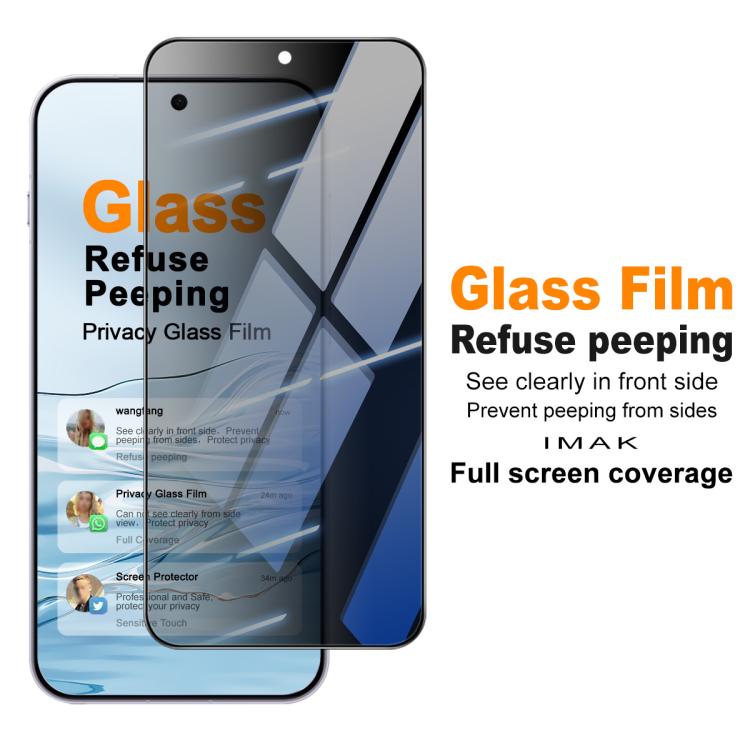 For OPPO Find X9s Pro 5G imak HD Full Screen Privacy Tempered Glass Protective Film