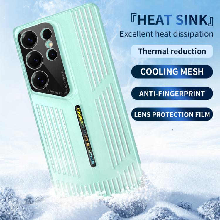 For Samsung Galaxy S23 Ultra 5G Cooling Frosted Translucent Hollow Heat Dissipation Phone Case