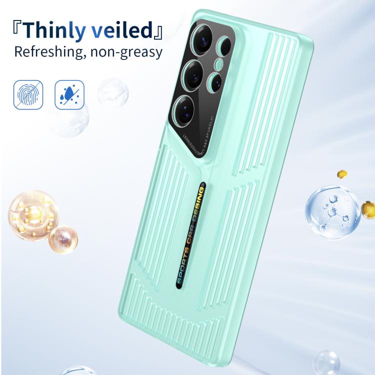 For Samsung Galaxy S22 Ultra 5G Cooling Frosted Translucent Hollow Heat Dissipation Phone Case