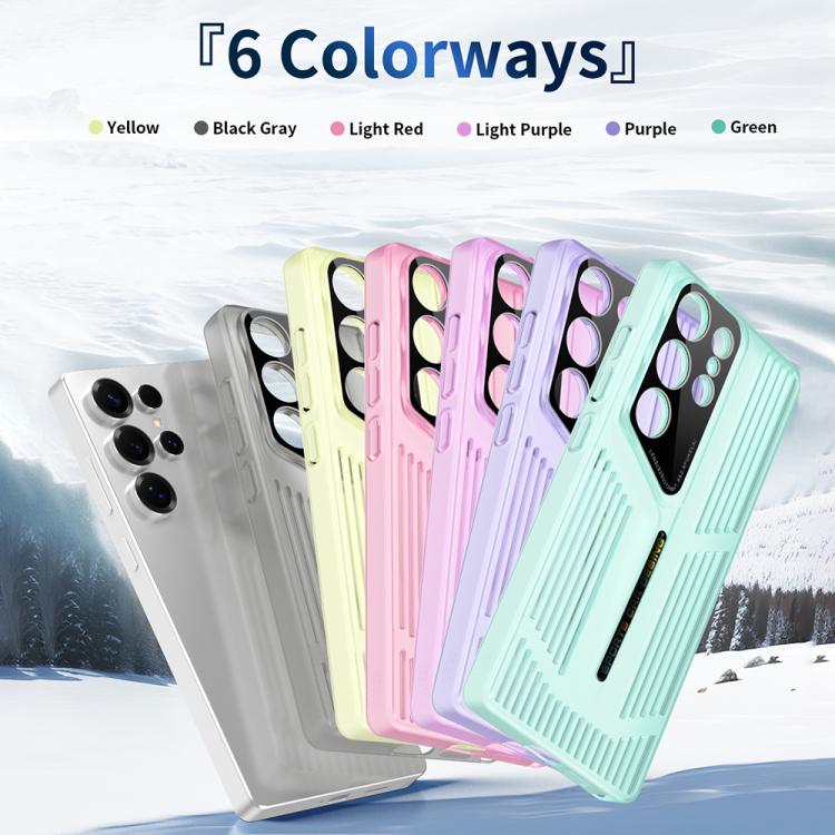 For Samsung Galaxy S25 5G Cooling Frosted Translucent Hollow Heat Dissipation Phone Case
