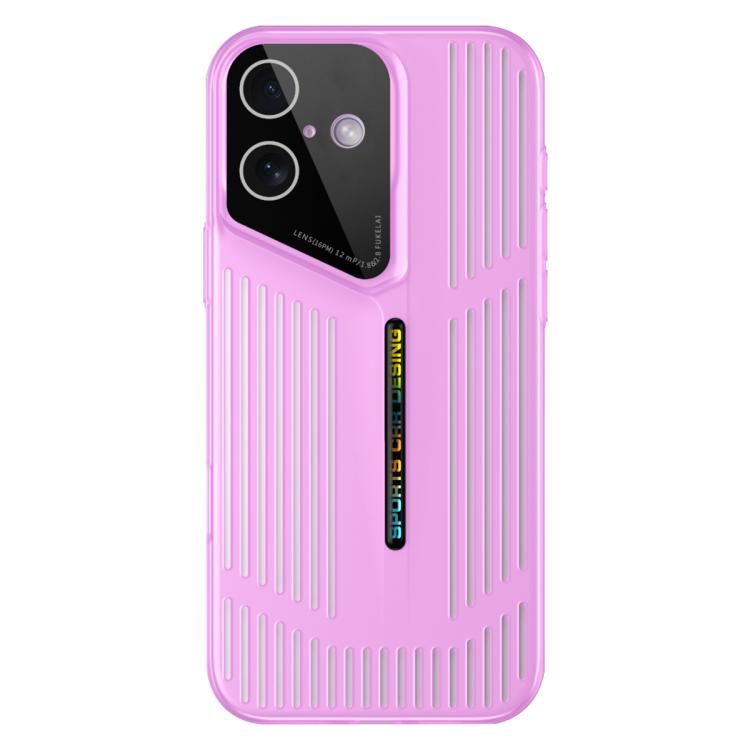 For iPhone 16 Cooling Frosted Translucent Hollow Heat Dissipation Phone Case