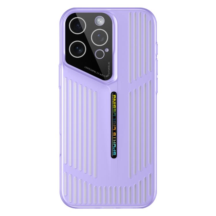 For iPhone 14 Pro Cooling Frosted Translucent Hollow Heat Dissipation Phone Case