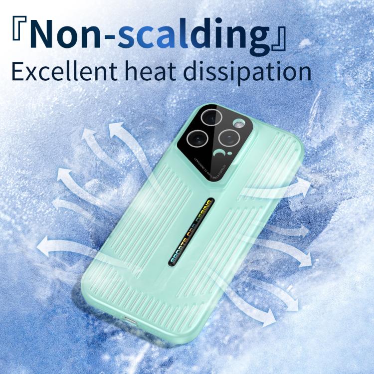 For iPhone 15 Cooling Frosted Translucent Hollow Heat Dissipation Phone Case