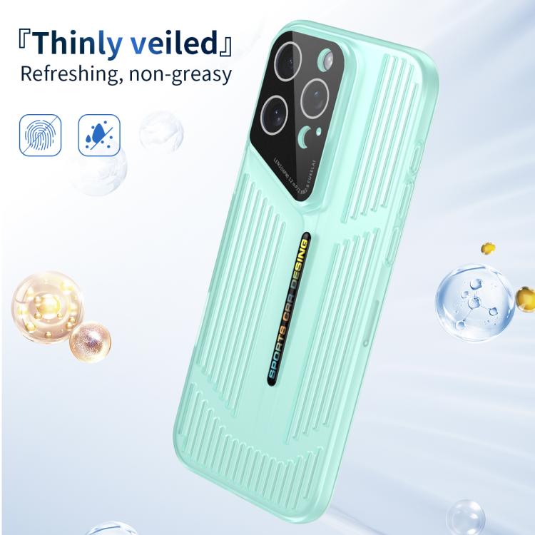 For iPhone 15 Cooling Frosted Translucent Hollow Heat Dissipation Phone Case