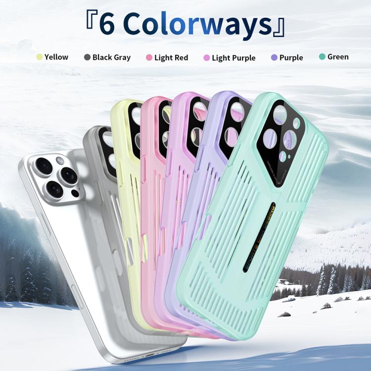 For iPhone 12 Cooling Frosted Translucent Hollow Heat Dissipation Phone Case