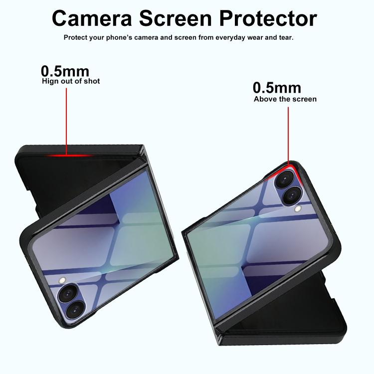 For Samsung Galaxy Z Flip7 5G Folding Rotation Holder MagSafe Film Integrated Leather Phone Case