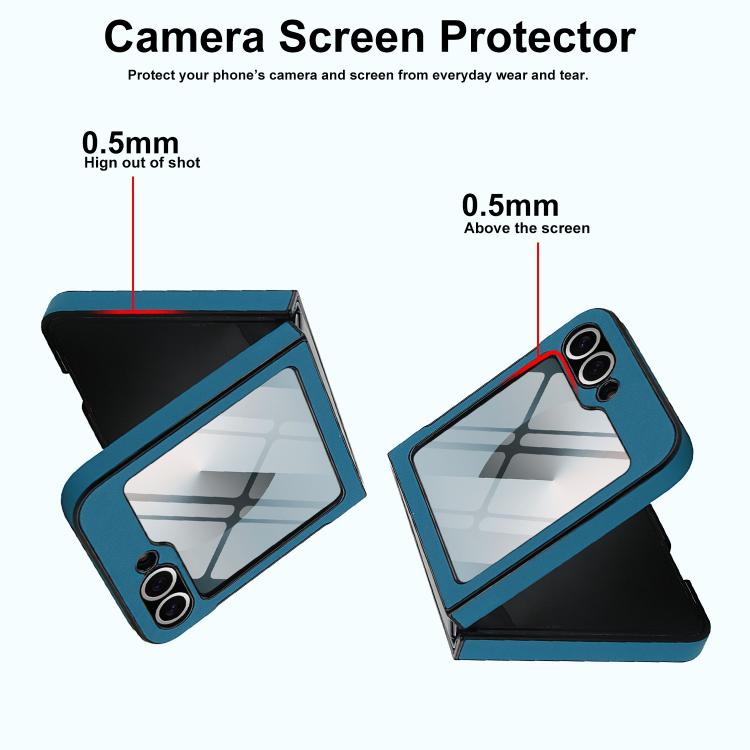 For Samsung Galaxy Z Flip5 Folding Rotation Holder MagSafe Film Integrated Leather Phone Case