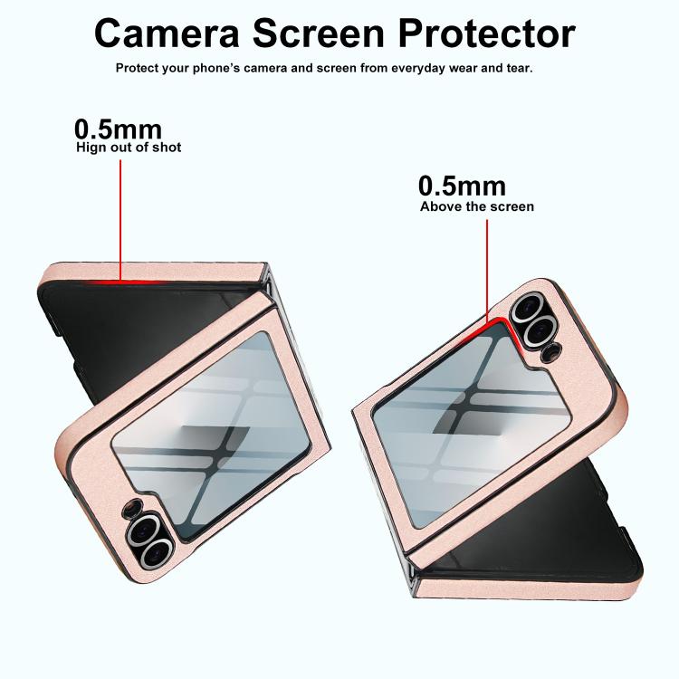 For Samsung Galaxy Z Flip5 Folding Rotation Holder MagSafe Film Integrated Leather Phone Case