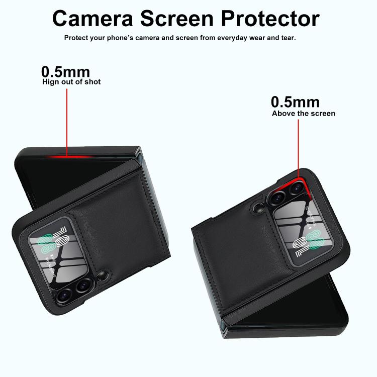 For Samsung Galaxy Z Flip4 Folding Rotation Holder MagSafe Film Integrated Leather Phone Case