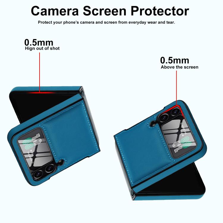 For Samsung Galaxy Z Flip4 Folding Rotation Holder MagSafe Film Integrated Leather Phone Case
