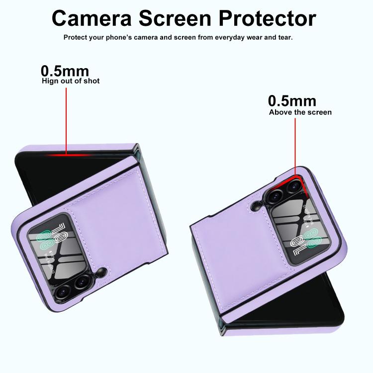 For Samsung Galaxy Z Flip4 Folding Rotation Holder MagSafe Film Integrated Leather Phone Case