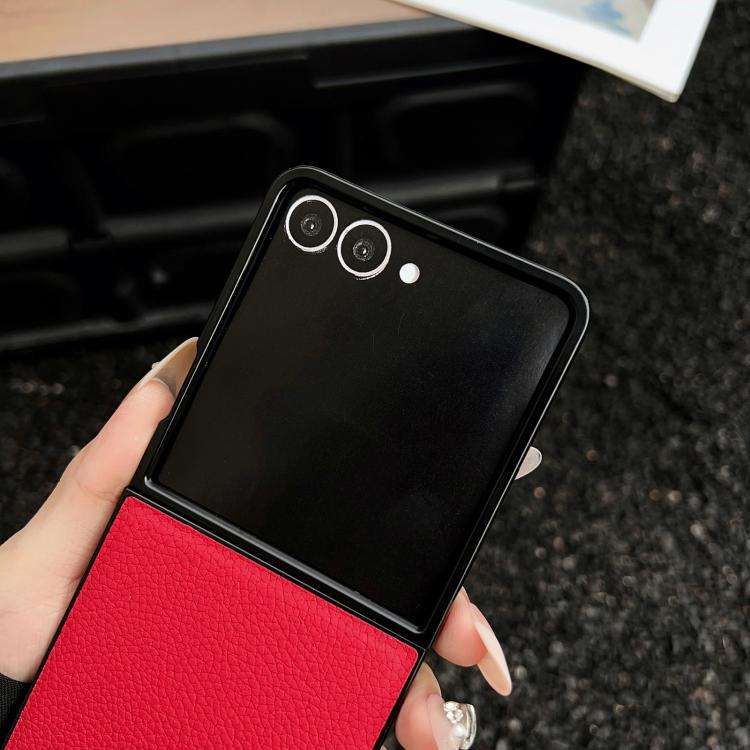 For Samsung Galaxy Z Flip5 Litchi Texture Folding Back Cover Phone Case