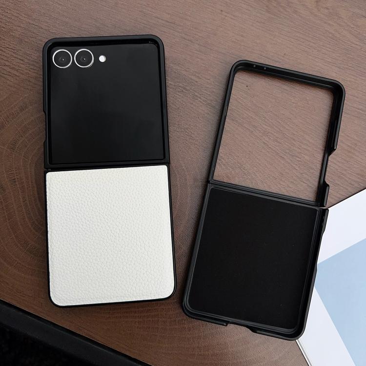 For Samsung Galaxy Z Flip7 Litchi Texture Folding Back Cover Phone Case