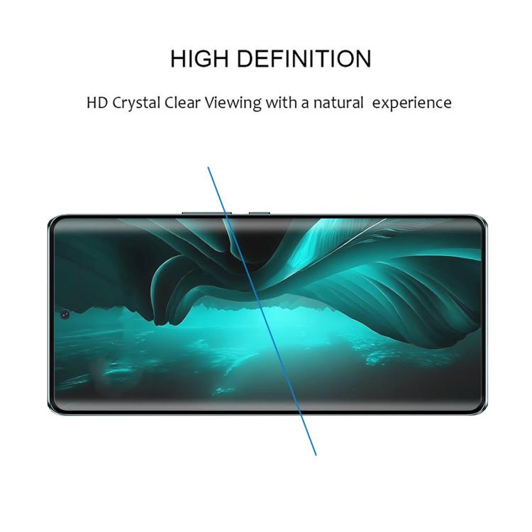 For Lava Blaze Curve Full Glue 9H HD 3D Curved Edge Tempered Glass Film - Black