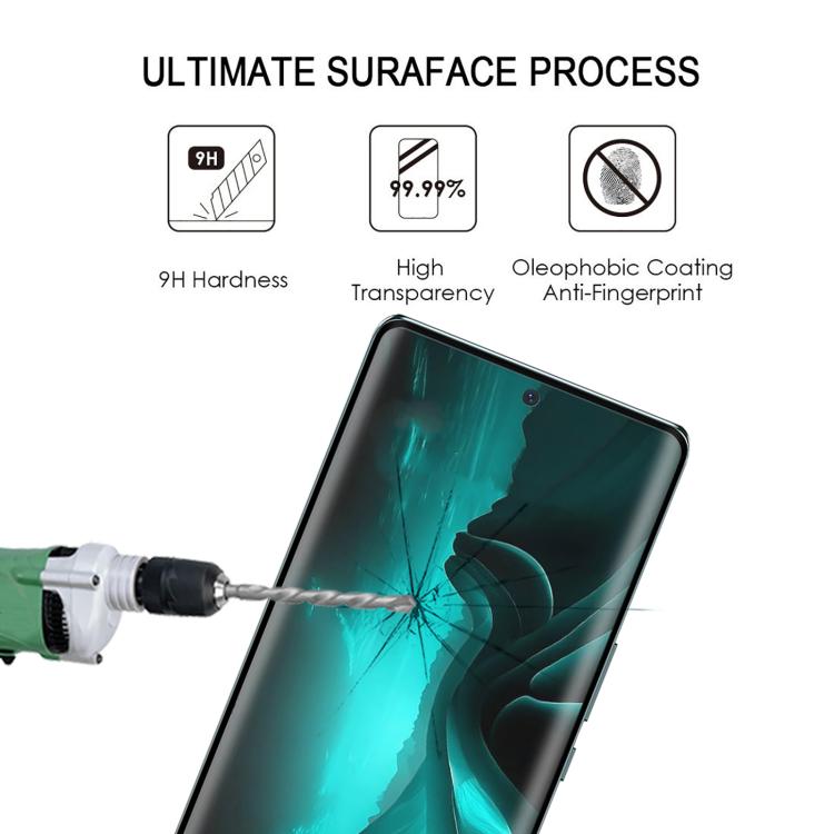 For Lava Blaze Curve Full Glue 9H HD 3D Curved Edge Tempered Glass Film - Black