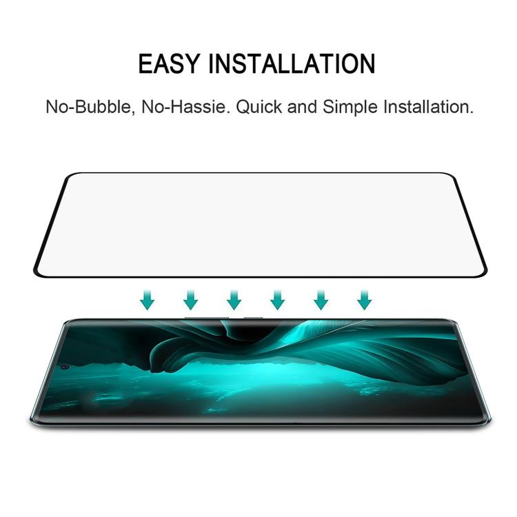 For Lava Blaze Curve Full Glue 9H HD 3D Curved Edge Tempered Glass Film - Black