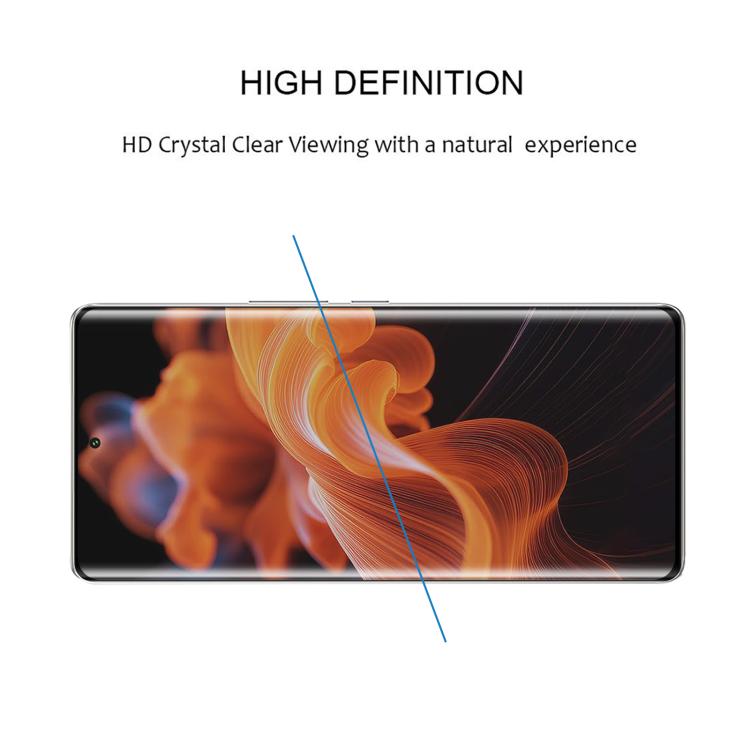 For Lava Blaze X Full Glue 9H HD 3D Curved Edge Tempered Glass Film - Black