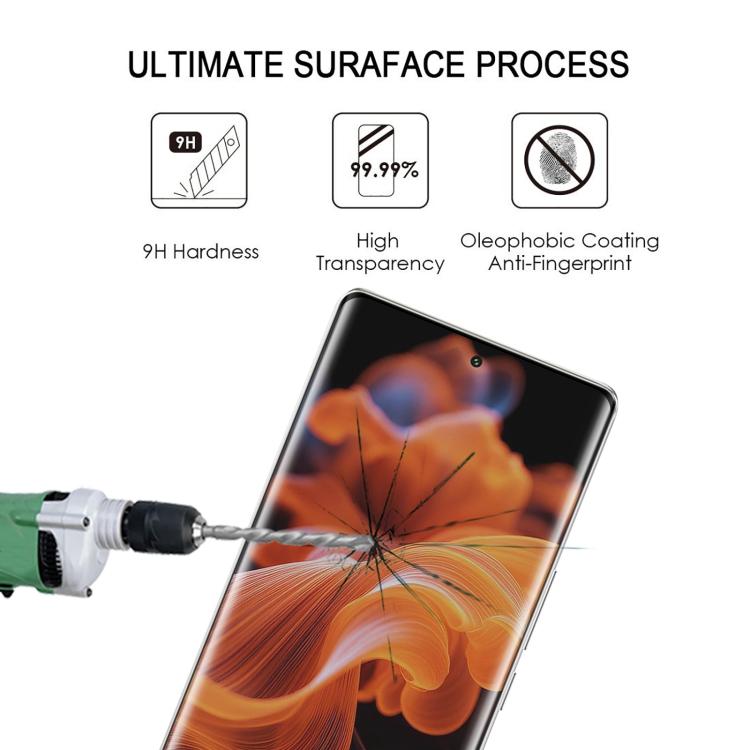 For Lava Blaze X Full Glue 9H HD 3D Curved Edge Tempered Glass Film - Black