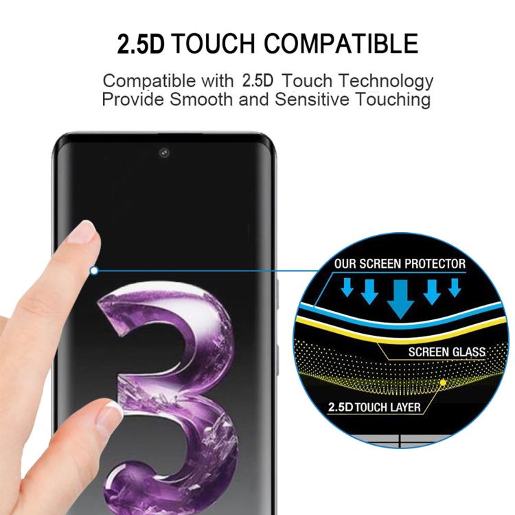 For Lava Agni 3 25pcs Full Glue 9H HD 3D Curved Edge Tempered Glass Film - Black